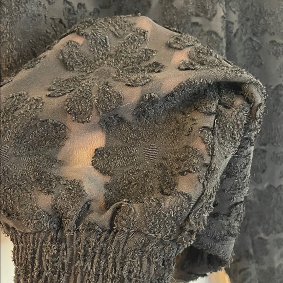 ZARA BLACK VELVET SEMI LINED FLORAL LACE BALLOON DRAWSTRING JOGGERS PANTS SZ MED - Picture 10 of 14